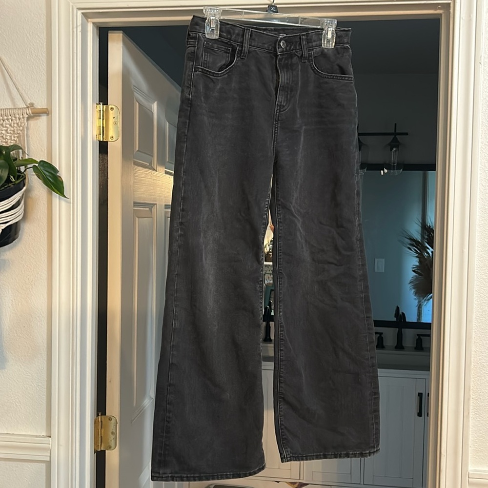 Old Navy high rise wide leg black jean